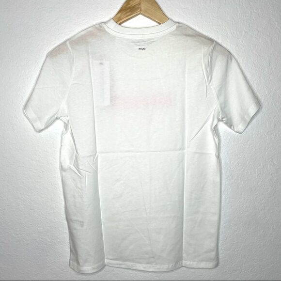 -French Connection Flocked Happy Boy Fit Tee NWT XS - Picture 5 of 11